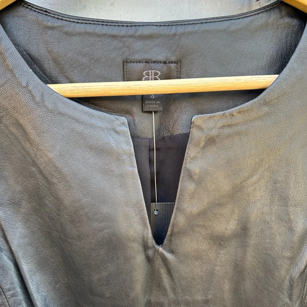 Banana Republic Monogram Leather Peplum too, BNWT, size 4 - Picture 3 of 6